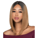 Lh Rose - The Wig Brazilian Human Hair Blend Lace Front Wig Bob Blunt Cut